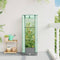 vidaXL - Plantenbak - verhoogd - met - kashoes - 40x40x123 - cm - rattanlook