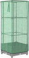 vidaXL - Plantenbak - verhoogd - met - kashoes - 40x40x123 - cm - rattanlook