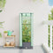 vidaXL - Plantenbak - verhoogd - met - kashoes - 40x40x123 - cm - rattanlook