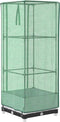 vidaXL - Plantenbak - verhoogd - met - kashoes - 40x40x123 - cm - rattanlook