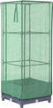 vidaXL - Plantenbak - verhoogd - met - kashoes - 40x40x123 - cm - rattanlook