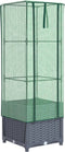 vidaXL - Plantenbak - verhoogd - met - kashoes - 40x40x139 - cm - rattanlook