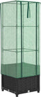 vidaXL - Plantenbak - verhoogd - met - kashoes - 40x40x139 - cm - rattanlook