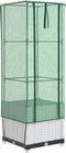vidaXL - Plantenbak - verhoogd - met - kashoes - 40x40x139 - cm - rattanlook