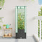 vidaXL - Plantenbak - verhoogd - met - kashoes - 40x40x139 - cm - rattanlook
