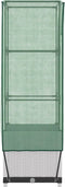 vidaXL - Plantenbak - verhoogd - met - kashoes - 40x40x139 - cm - rattanlook