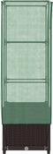 vidaXL - Plantenbak - verhoogd - met - kashoes - 40x40x139 - cm - rattanlook