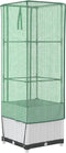 vidaXL - Plantenbak - verhoogd - met - kashoes - 40x40x139 - cm - rattanlook