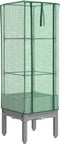 vidaXL - Plantenbak - verhoogd - met - kashoes - 40x40x140 - cm - rattanlook