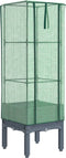 vidaXL - Plantenbak - verhoogd - met - kashoes - 40x40x140 - cm - rattanlook