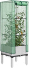 vidaXL - Plantenbak - verhoogd - met - kashoes - 40x40x140 - cm - rattanlook