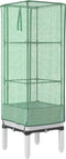 vidaXL - Plantenbak - verhoogd - met - kashoes - 40x40x140 - cm - rattanlook