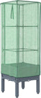 vidaXL - Plantenbak - verhoogd - met - kashoes - 40x40x140 - cm - rattanlook