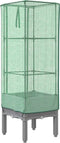 vidaXL - Plantenbak - verhoogd - met - kashoes - 40x40x140 - cm - rattanlook