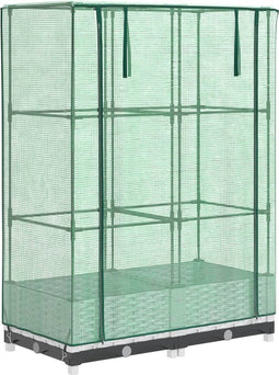 vidaXL - Plantenbak - verhoogd - met - kashoes - 80x40x123 - cm - rattanlook