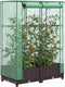 vidaXL - Plantenbak - verhoogd - met - kashoes - 80x40x123 - cm - rattanlook