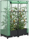 vidaXL - Plantenbak - verhoogd - met - kashoes - 80x40x123 - cm - rattanlook