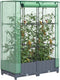 vidaXL - Plantenbak - verhoogd - met - kashoes - 80x40x123 - cm - rattanlook