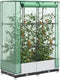 vidaXL - Plantenbak - verhoogd - met - kashoes - 80x40x123 - cm - rattanlook