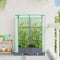 vidaXL - Plantenbak - verhoogd - met - kashoes - 80x40x123 - cm - rattanlook