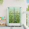 vidaXL - Plantenbak - verhoogd - met - kashoes - 80x40x123 - cm - rattanlook