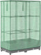 vidaXL - Plantenbak - verhoogd - met - kashoes - 80x40x123 - cm - rattanlook