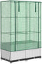 vidaXL - Plantenbak - verhoogd - met - kashoes - 80x40x138 - cm - rattanlook