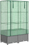 vidaXL - Plantenbak - verhoogd - met - kashoes - 80x40x138 - cm - rattanlook