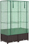 vidaXL - Plantenbak - verhoogd - met - kashoes - 80x40x138 - cm - rattanlook