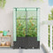 vidaXL - Plantenbak - verhoogd - met - kashoes - 80x40x138 - cm - rattanlook