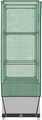 vidaXL - Plantenbak - verhoogd - met - kashoes - 80x40x138 - cm - rattanlook