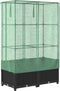vidaXL - Plantenbak - verhoogd - met - kashoes - 80x40x138 - cm - rattanlook