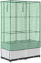 vidaXL - Plantenbak - verhoogd - met - kashoes - 80x40x138 - cm - rattanlook