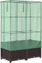 vidaXL - Plantenbak - verhoogd - met - kashoes - 80x40x138 - cm - rattanlook