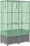 vidaXL - Plantenbak - verhoogd - met - kashoes - 80x40x138 - cm - rattanlook
