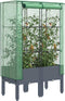 vidaXL - Plantenbak - verhoogd - met - kashoes - 80x40x140 - cm - rattanlook