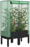 vidaXL - Plantenbak - verhoogd - met - kashoes - 80x40x140 - cm - rattanlook