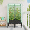 vidaXL - Plantenbak - verhoogd - met - kashoes - 80x40x140 - cm - rattanlook