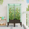 vidaXL - Plantenbak - verhoogd - met - kashoes - 80x40x140 - cm - rattanlook
