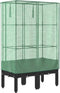 vidaXL - Plantenbak - verhoogd - met - kashoes - 80x40x140 - cm - rattanlook