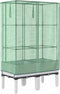 vidaXL - Plantenbak - verhoogd - met - kashoes - 80x40x140 - cm - rattanlook