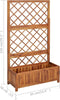 vidaXL - Plantenbak - verhoogd - met - latwerk - 85x38x150 - cm - massief - acaciahout