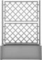 vidaXL - Plantenbak - verhoogd - met - latwerk - en - zelfbewateringssysteem - grijs