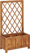 vidaXL - Plantenbak - verhoogd - met - latwerk - massief - acaciahout