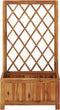 vidaXL - Plantenbak - verhoogd - met - latwerk - massief - acaciahout