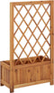 vidaXL - Plantenbak - verhoogd - met - latwerk - massief - acaciahout