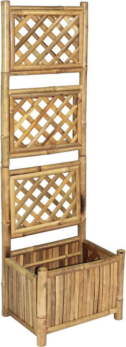 vidaXL - Plantenbak - verhoogd - met - rek - 40 - cm - bamboe