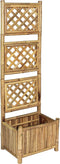 vidaXL - Plantenbak - verhoogd - met - rek - 40 - cm - bamboe