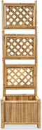 vidaXL - Plantenbak - verhoogd - met - rek - 40 - cm - bamboe