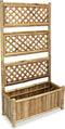 vidaXL - Plantenbak - verhoogd - met - rek - 70 - cm - bamboe